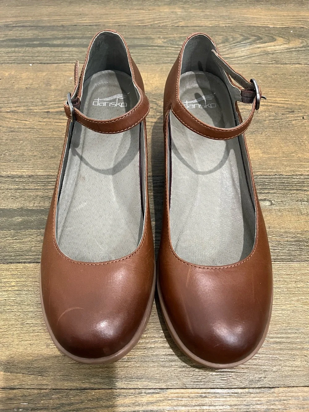 Dansko Brown Leather Deena Mary Jane Shoes Sz. 41